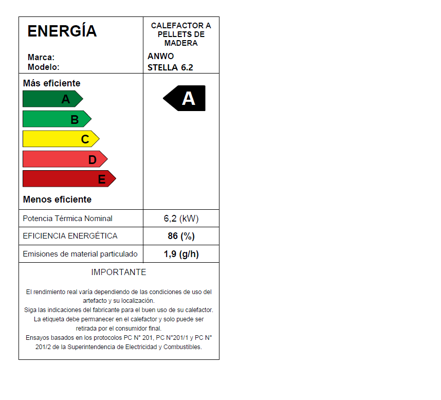 ESTUFA PELLET STELLA 6.2KW